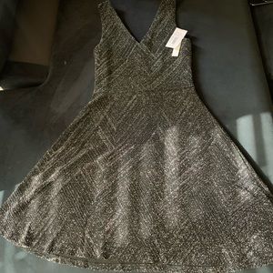 Aqua brand holiday fit and flare dress